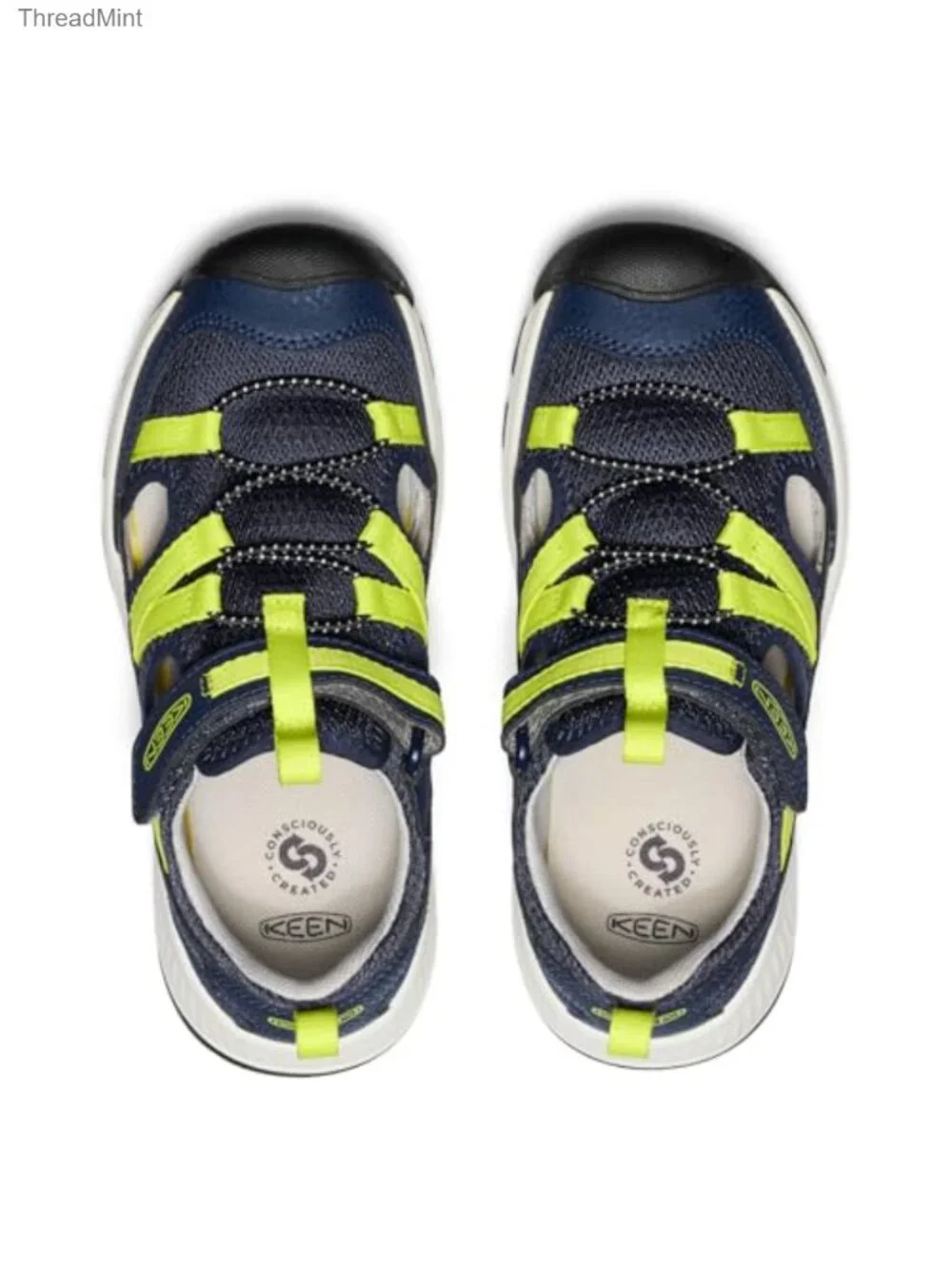 Kids Athletic Sandals with Toe Protection Quick Dry Hook & Loop Closure